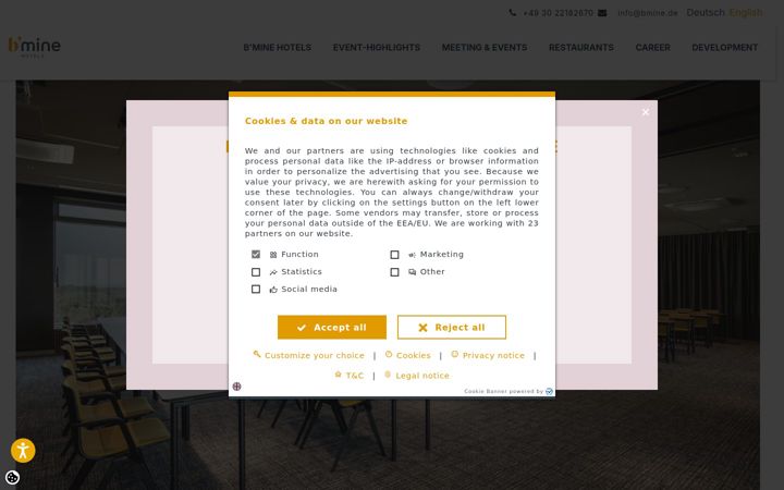 Screenshot of bmine.de