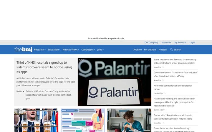 Screenshot di bmj.com