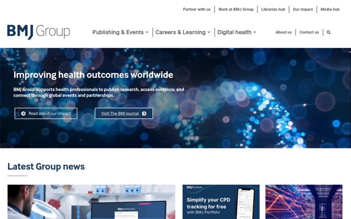 Screenshot of bmjgroup.com