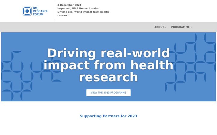 Snimka zaslona za bmjresearchforum.bmj.com