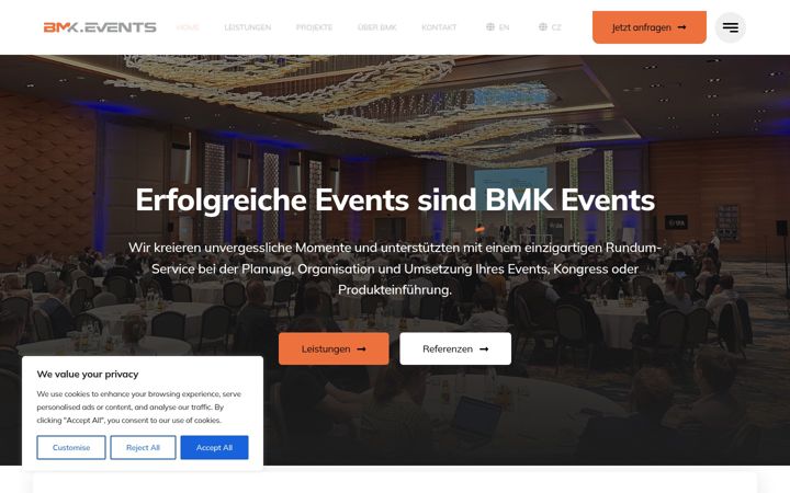 Screenshot of bmk.events