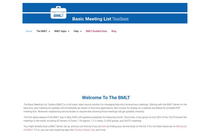 Screenshot ta' bmlt.app