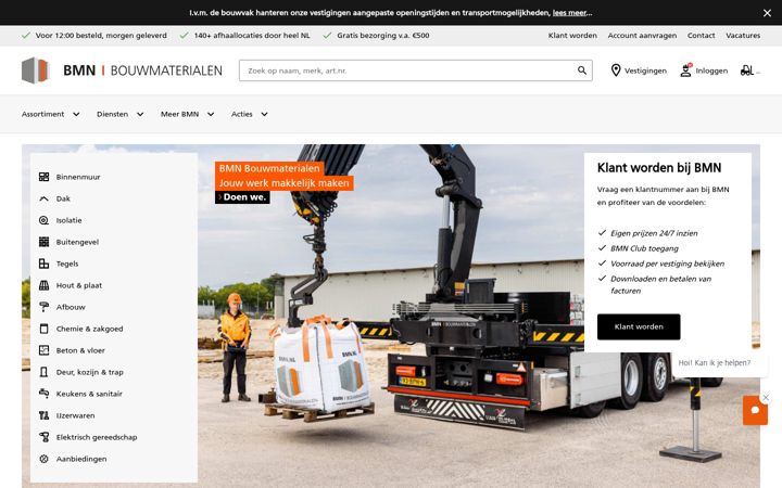 Screenshot of bmn.nl