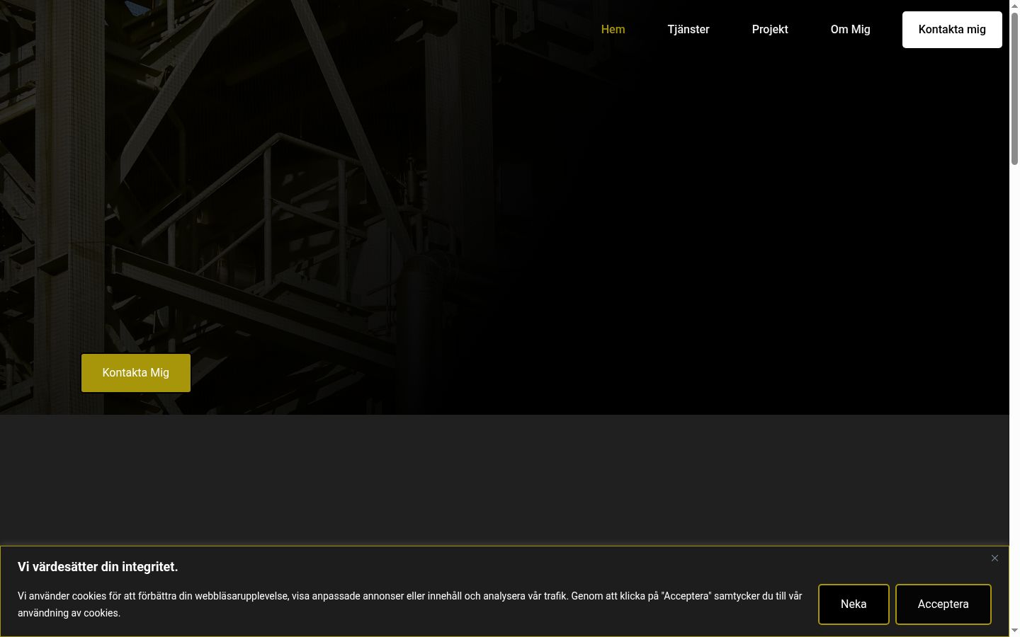 Screenshot του banner συγκατάθεσης που εμφανίστηκε πριν από οποιαδήποτε αλληλεπίδραση