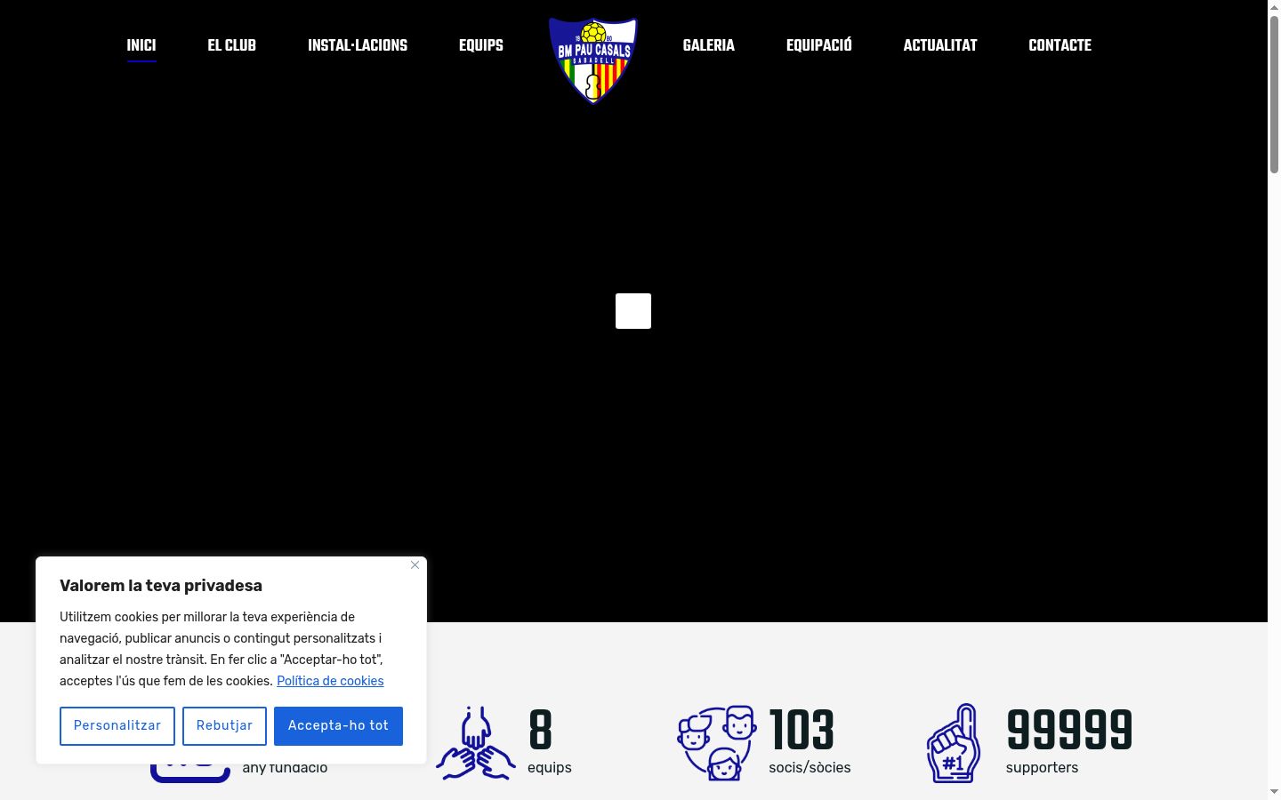 Screenshot tal-banner tal-kunsens muri qabel kwalunkwe interazzjoni