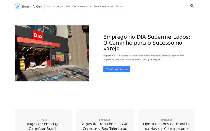 Screenshot of bmpinfogeo.com.br