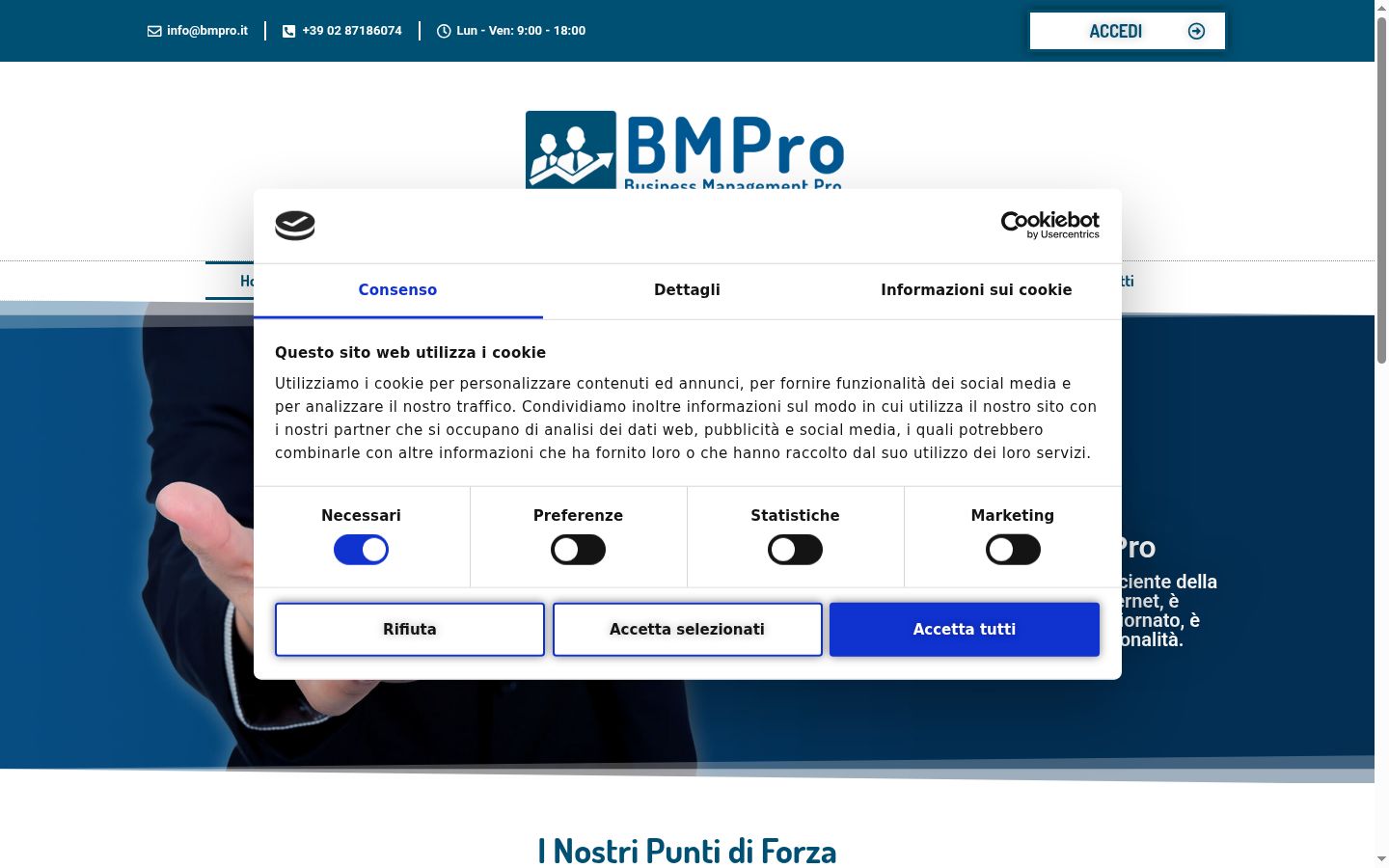 Snimka zaslona bannera za privolu prikazanog prije bilo kakve interakcije