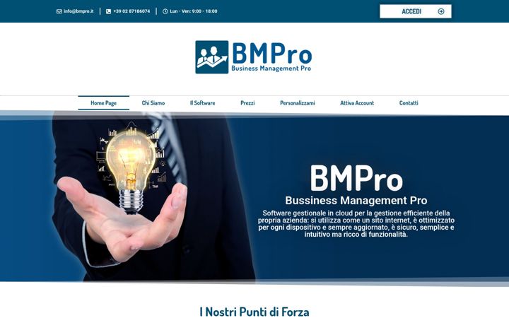 Screenshot van bmpro.it