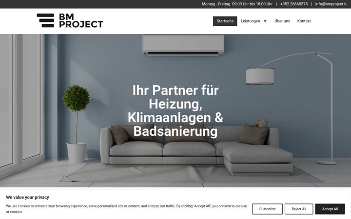 Screenshot of bmproject.lu