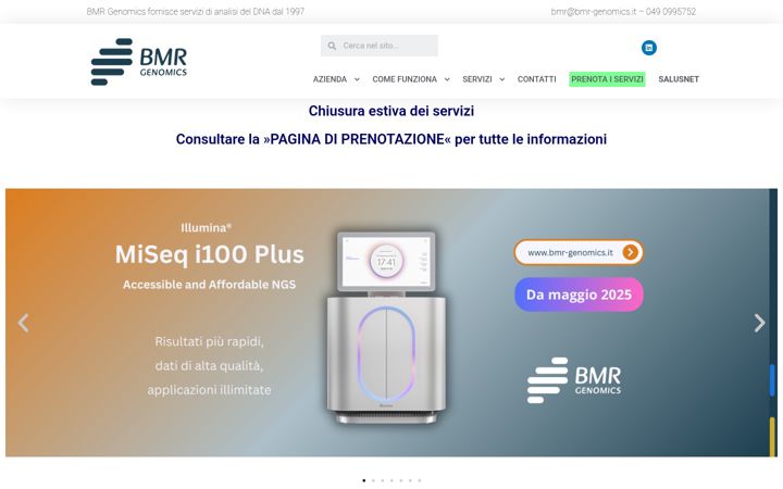 Екранна снимка на bmr-genomics.it