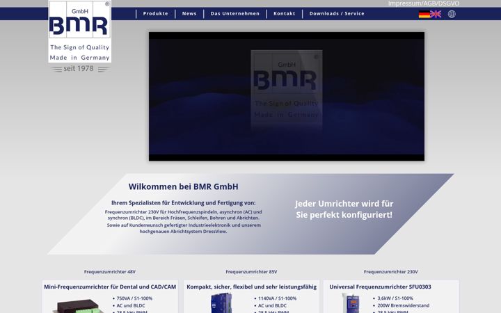Screenshot of bmr.gmbh