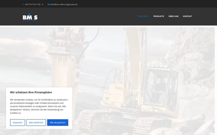 Screenshot of bms-abbruchgeraete.de