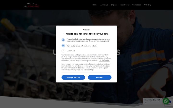 Ekrānuzņēmums no bmscrapyard.co.za