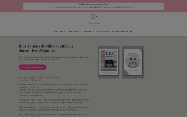 Capture d'écran de bmscreation.com