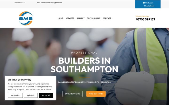Screenshot of bmshouseconversionsltd.co.uk