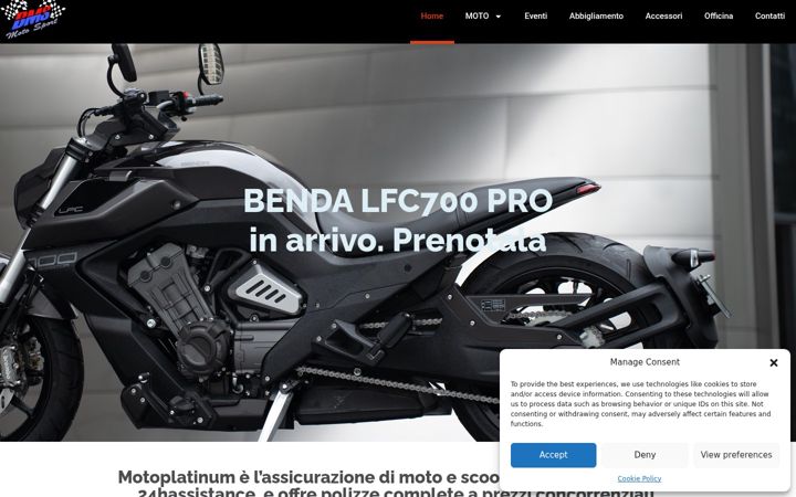 Kuvakaappaus sivustosta bmsmoto.it