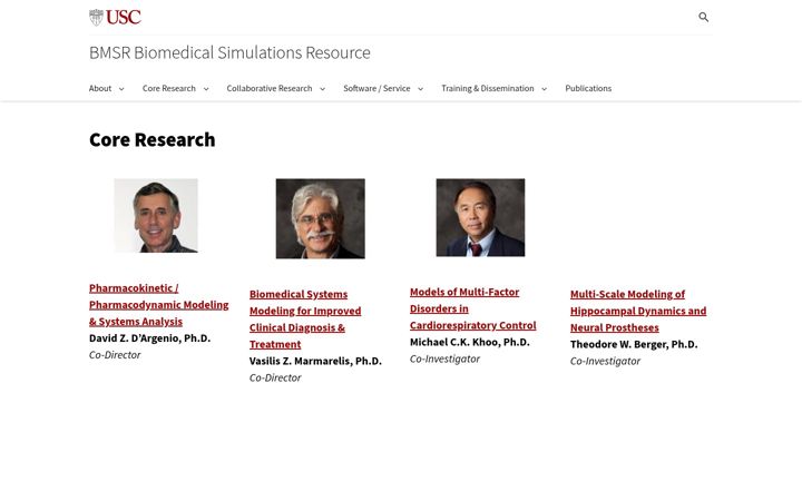 Screenshot of bmsr.usc.edu