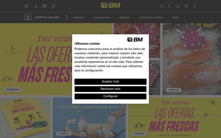 Screenshot von bmsupermercados.es