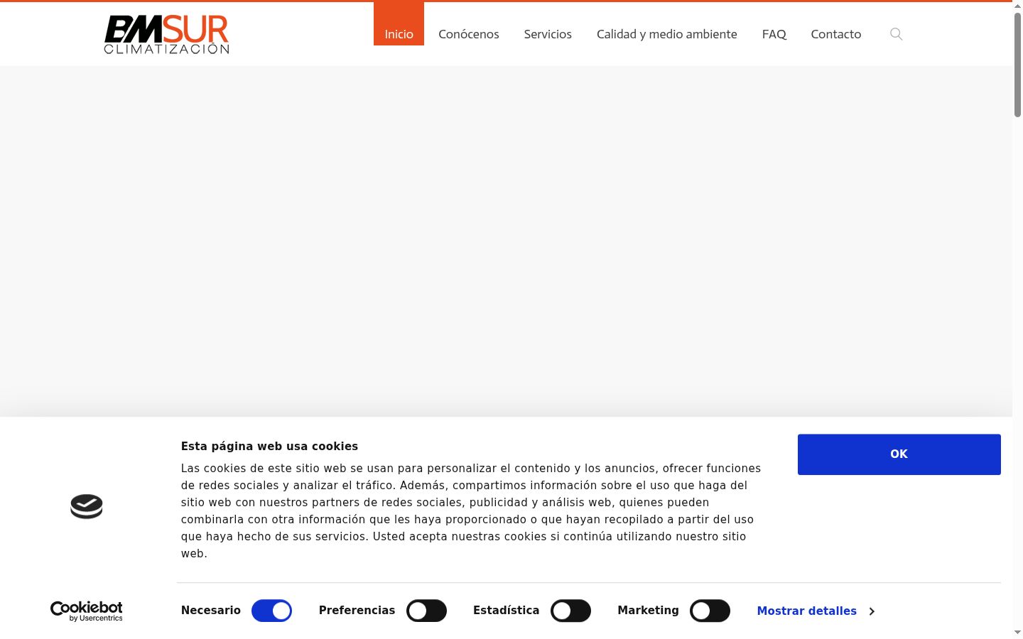 Screenshot des Einwilligungsbanners vor jeglicher Interaktion