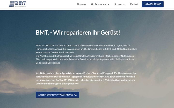 Screenshot of bmt-online.net