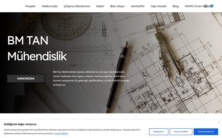 Snímek obrazovky bmtanmuhendislik.com
