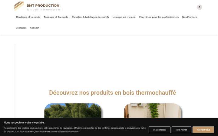 Screenshot of bmtproduction.com