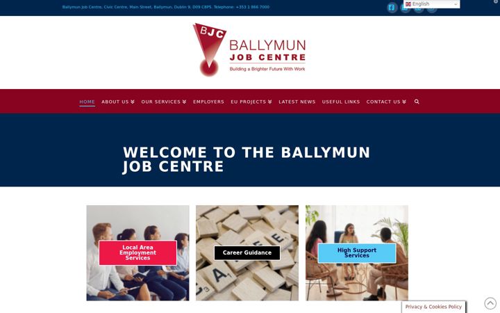 Ekraanipilt saidist bmunjob.ie