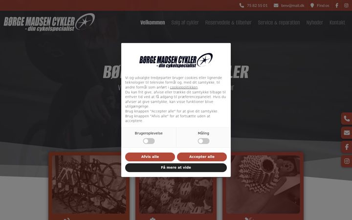 Screenshot of bmv-cykler.dk