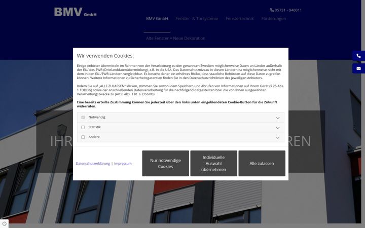 Screenshot of bmv-pruessmeier.de