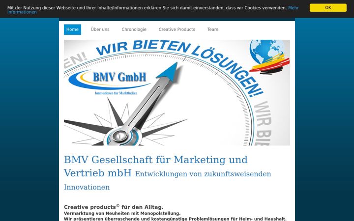 Screenshot of bmv-vertrieb.com