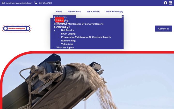 Screenshot of bmvulcanisingltd.com