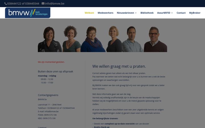 Screenshot of bmvw-site.be