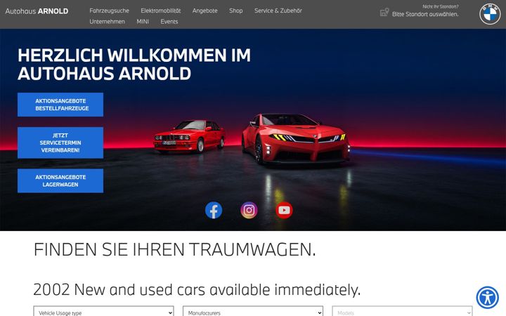 Ekraanipilt saidist bmw-arnold.com