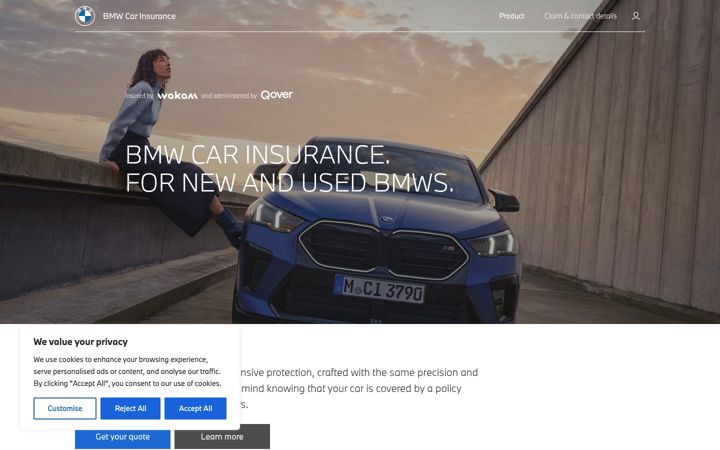 Screenshot of bmw-car-insurance.ie