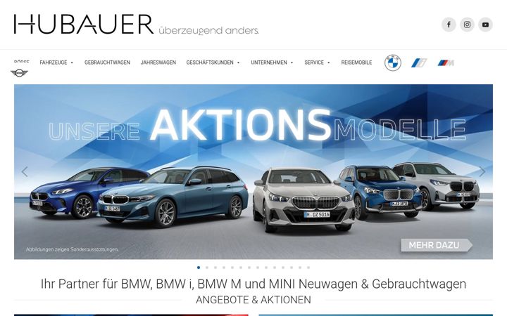 Captură de ecran a bmw-hubauer.de