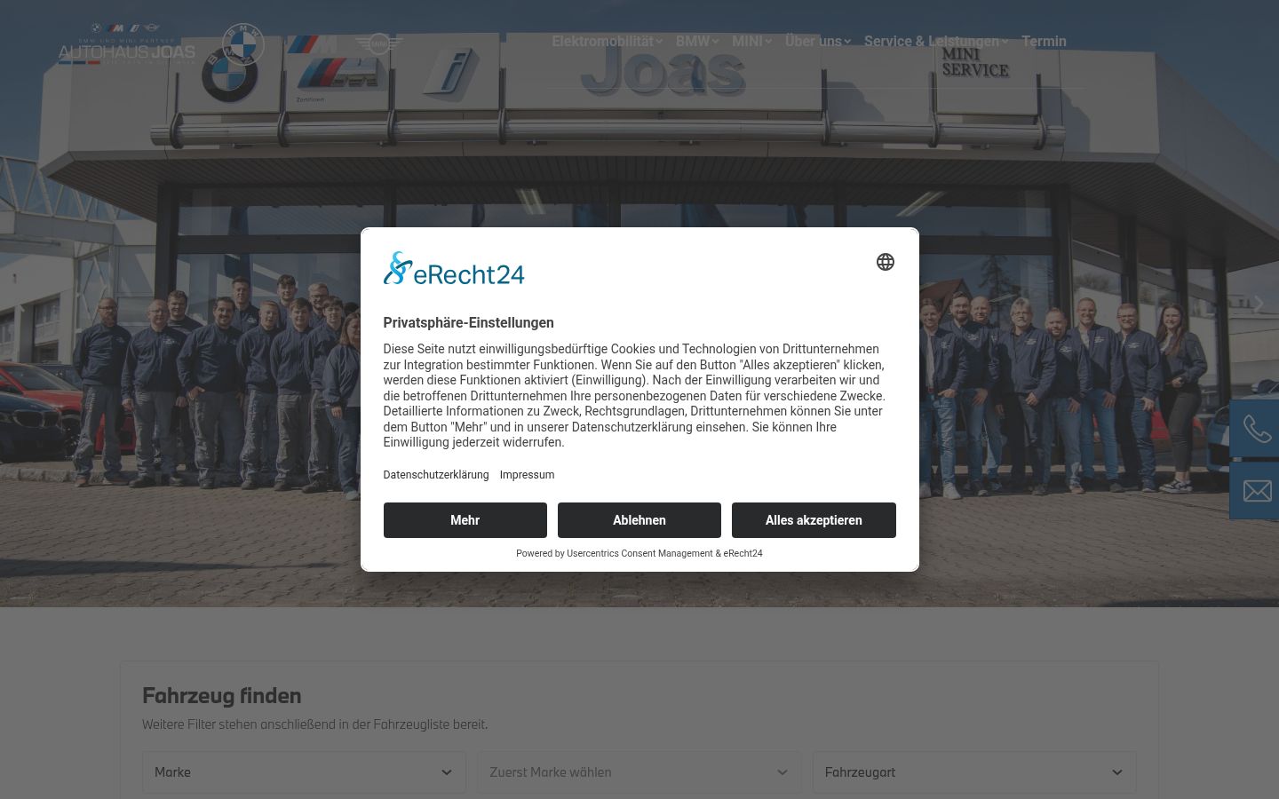 Screenshot tal-banner tal-kunsens muri qabel kwalunkwe interazzjoni