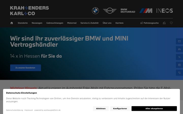 Screenshot of bmw-krah-enders.de