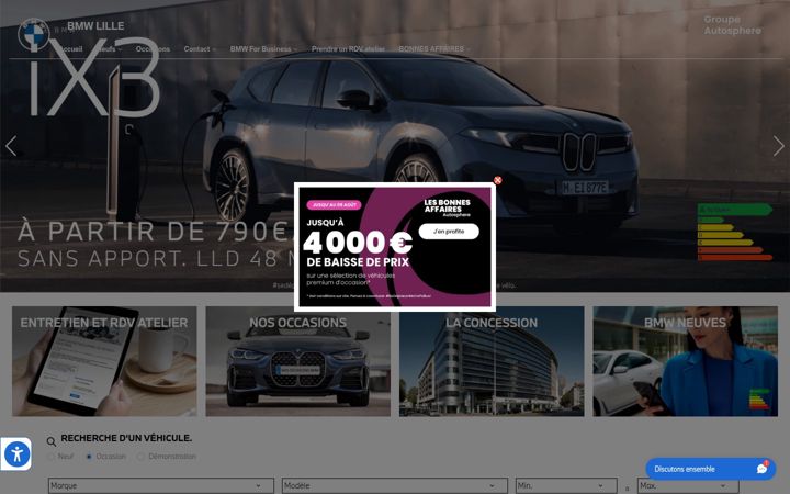 Ekrano kopija bmw-lille.fr