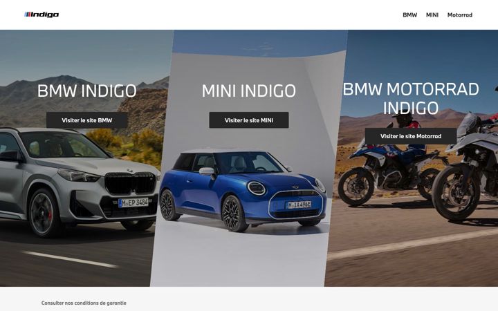 Captură de ecran a bmw-mini-indigo.fr