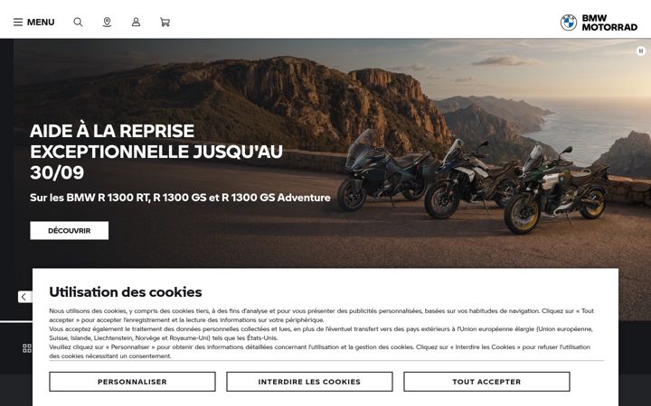 Screenshot of bmw-motorrad.fr