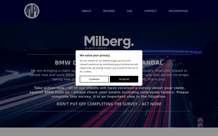 Screenshot of bmw-payup.co.uk