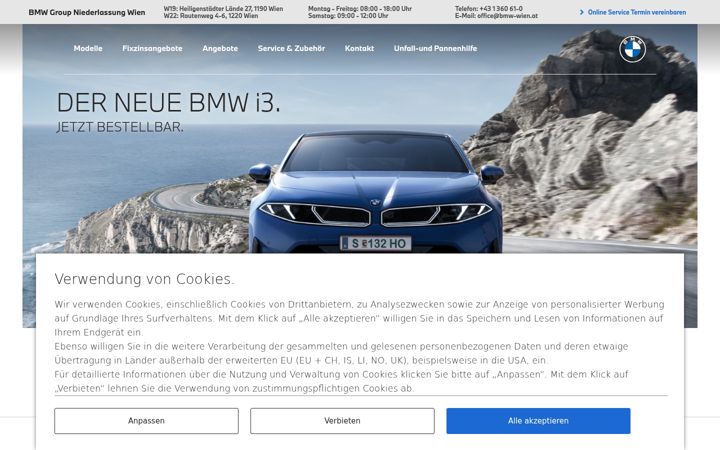 Skjermbilde av bmw-wien.at