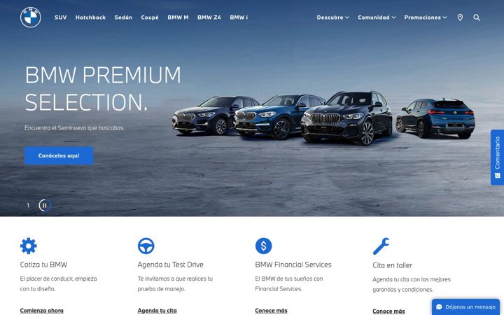 Screenshot of bmw.com.pe
