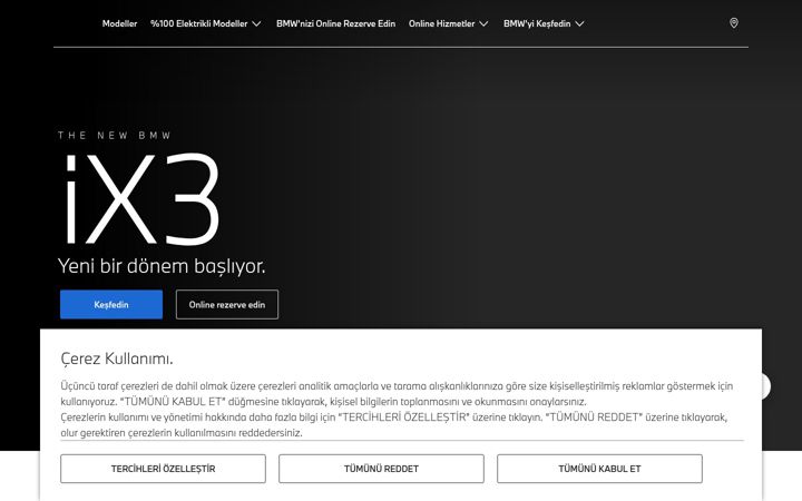 Screenshot of bmw.com.tr