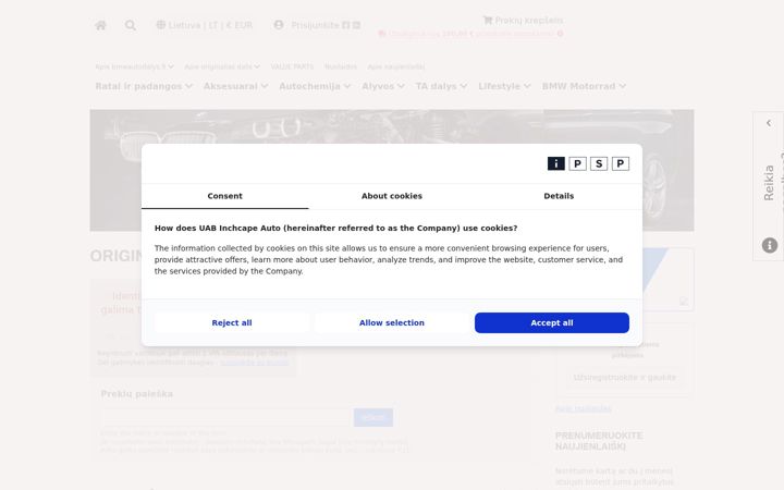 Screenshot of bmwautodalys.lt