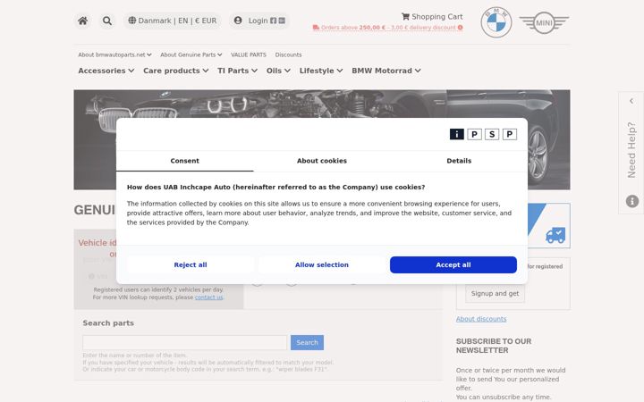 Screenshot of bmwautoparts.net
