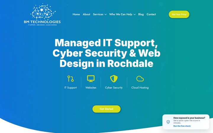 Screenshot of bmwebdevelopment.co.uk