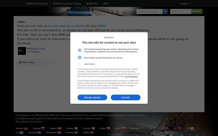 Screenshot stránky bmwfans.info