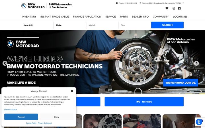 Screenshot of bmwmcsat.com