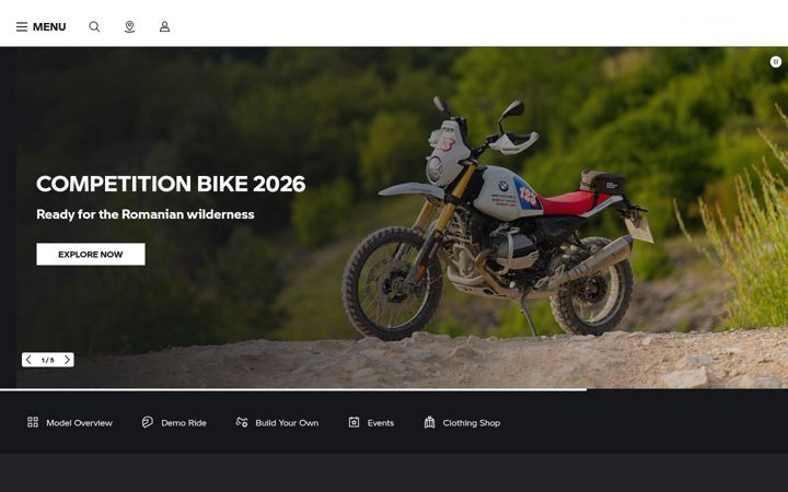 Screenshot of bmwmotorcycles.com
